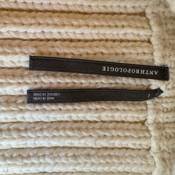 Anthropologie Striped Knit Mini Skirt | Cream Brown Purple | Size L - Picture 3 of 7